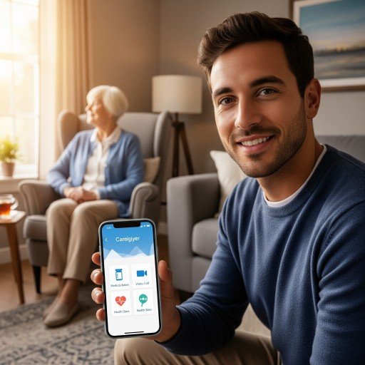 Being a Son and a Long-Distance Caregiver A son gets away with miles by using elder care mobile applications to keep in touch, relieving his mind of worries.