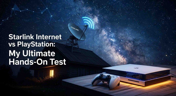 Starlink Internet vs PlayStation: My Ultimate Hands-On Test 6 A stylized satellite internet visualization, representing connectivity and a glowing network—perfect for the theme “Starlink Internet vs PlayStation: My Ultimate Hands-On Test.”