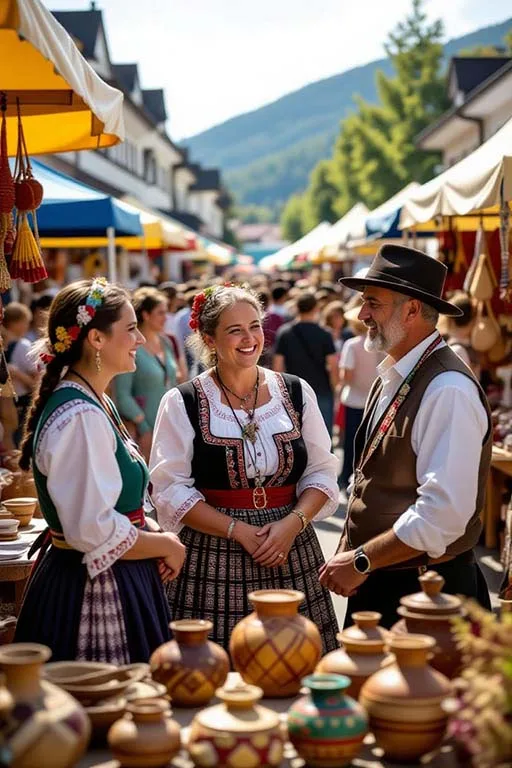 2. The Cultural Context of Forgotten People celebrating cultural traditions at a rural town festival.