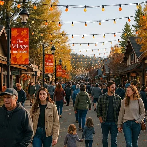 Seasonal festival at The Village in Big Bear California.