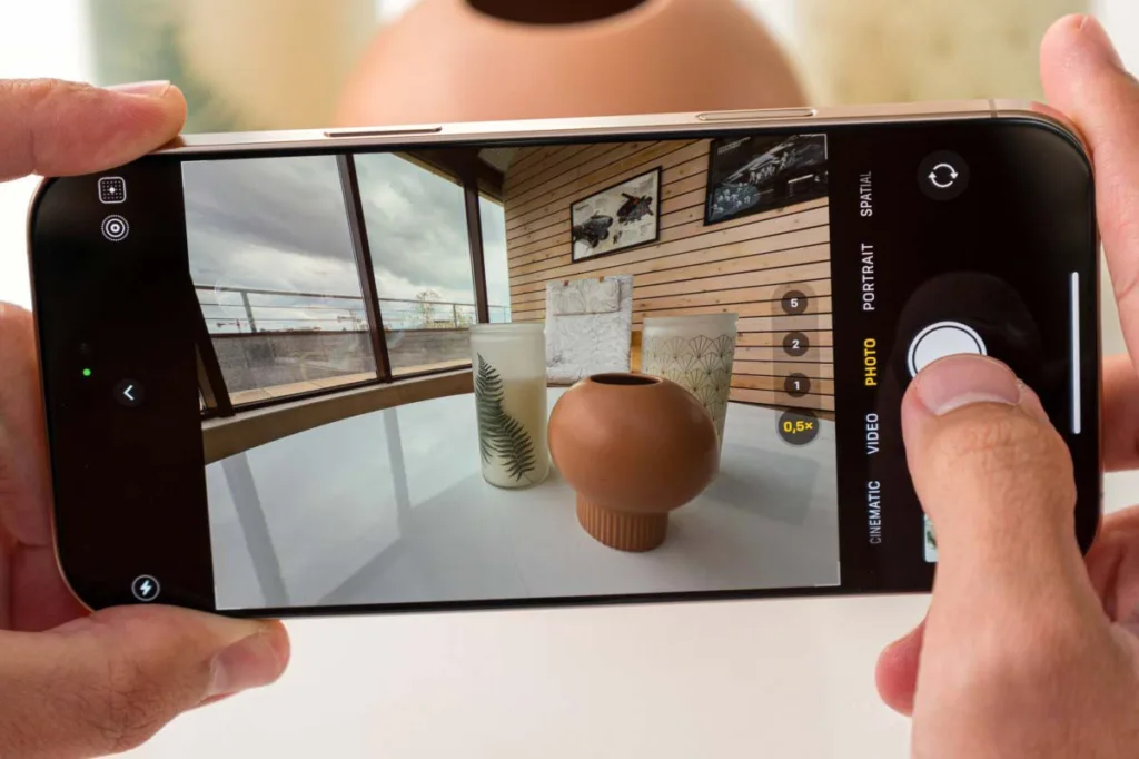 Apple iPhone 17 Pro Max camera in action, capturing a close-up photo indoors with sharp detail and natural color accuracy.
