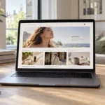 laptop showing a lifestyle website during an editorial review